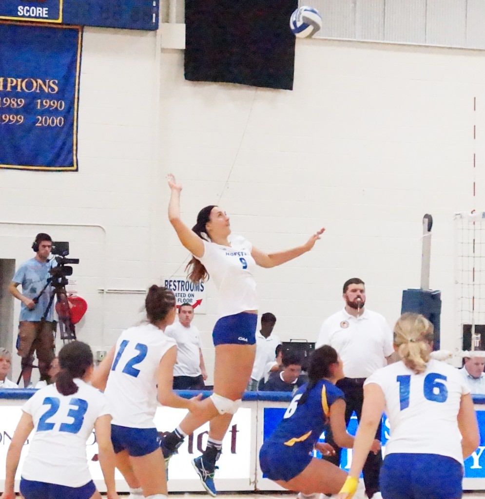 Abby Strusowski/ The Chronicle Hofstra's Veronika Kostova tallied 27 kills with a .368 attack percentage, six digs and four block assists in the win over College of Charleston.