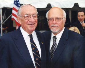 President James Shuart (left) with President Stuart Rabinowitz (Photos courtesy of Hofstra University Flickr). 