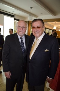 Stuart Rabinowitz and Lawrence Herbert celebrated the renaming of the School of Communication on Wednesday. 