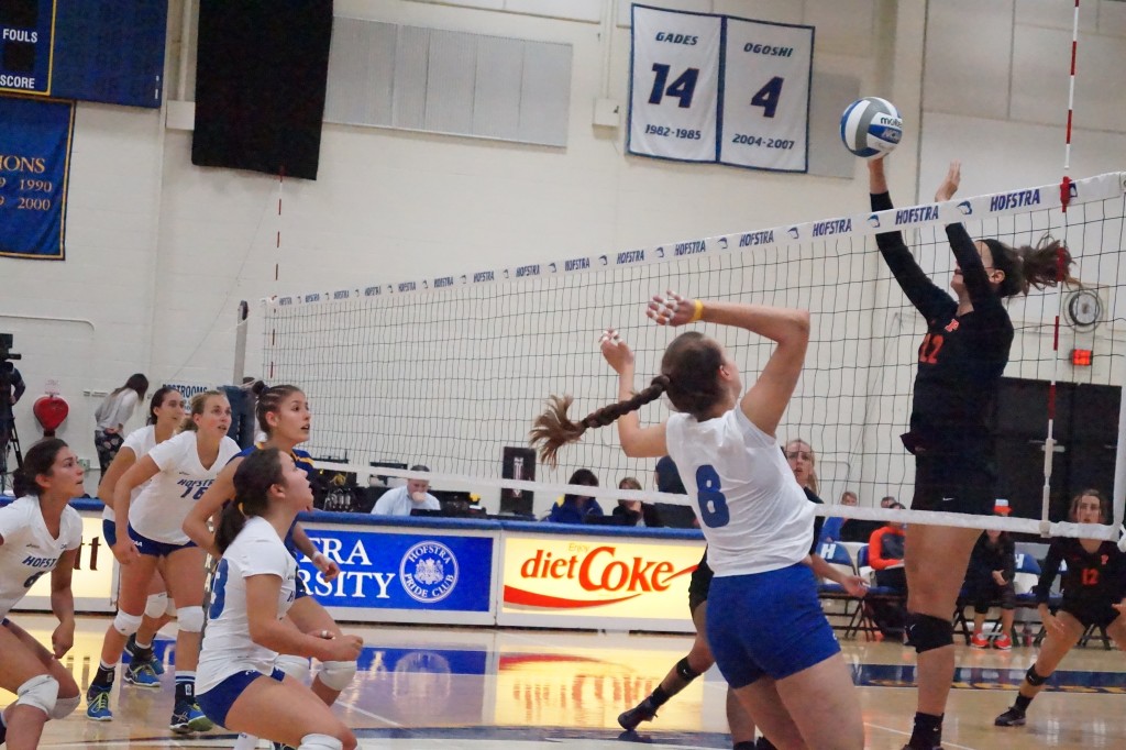 Abby Strusowski/The Chronicle The Pride take focus on an incoming ball.