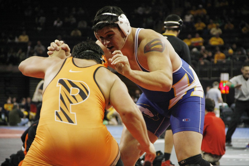 Victoria Mickens/The Chronicle Mike Hughes led the Pride wrestling team with the best overall performance at the fourth annual Grapple at the Garden. He put up a 2-0 record and gathered seven points.