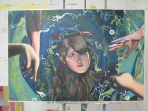 Japanese horror film "House" inspired painting