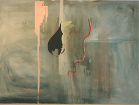 Simplistic yet thought provoking piece, largest painting in the collection