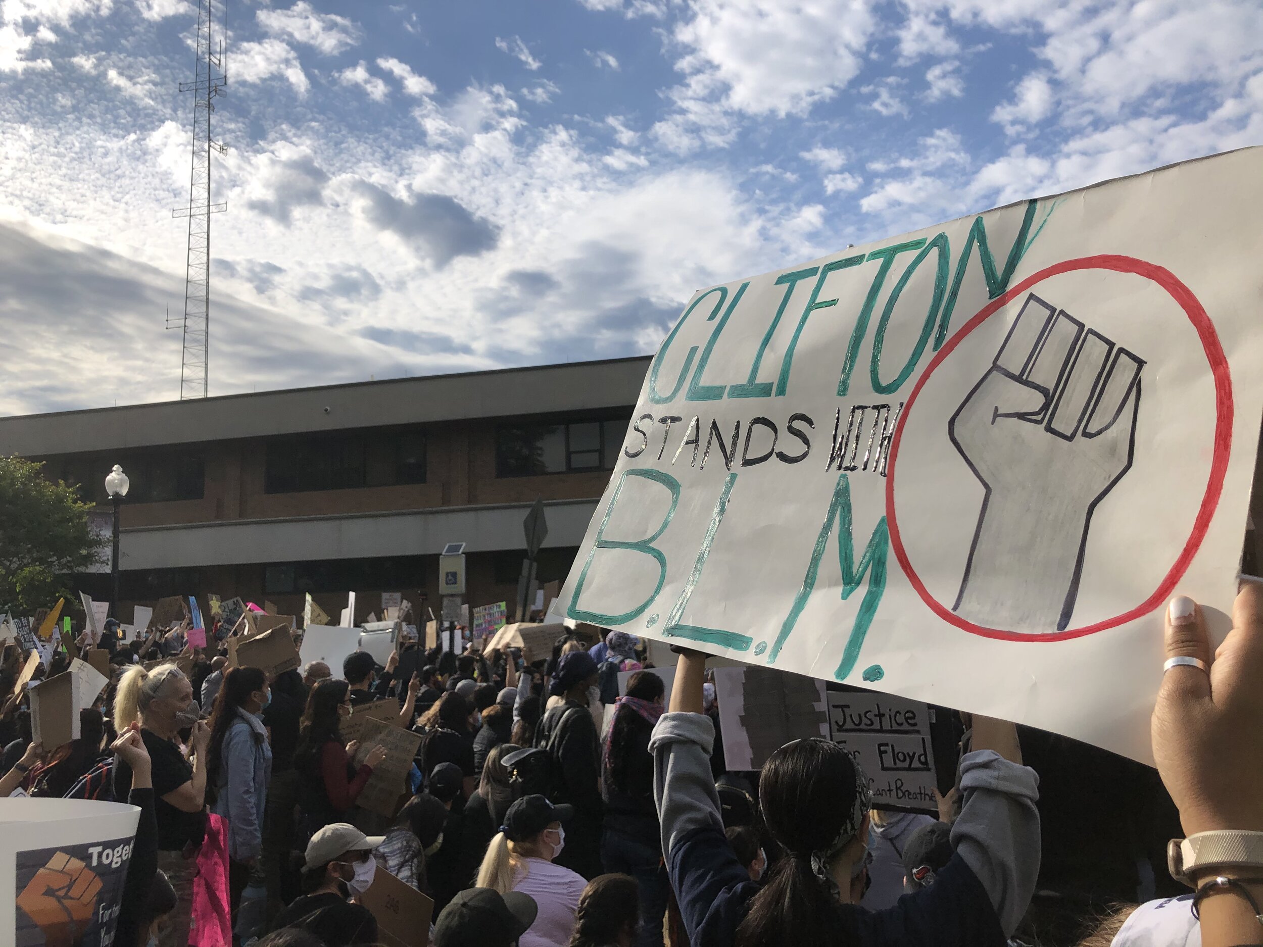  A group of protestors at a rally in Clifton, New Jersey on Tuesday, June 2, 2020.  Photo by: Gab Varano  