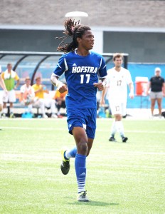 Cam Keough/The Chronicle Mani Walcott scored the only  goal in Saturdays match with Elon to give the Pride a 1-0 victory.