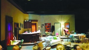 Set of ‘How the Other Half Loves’ in the Black Box Theater.