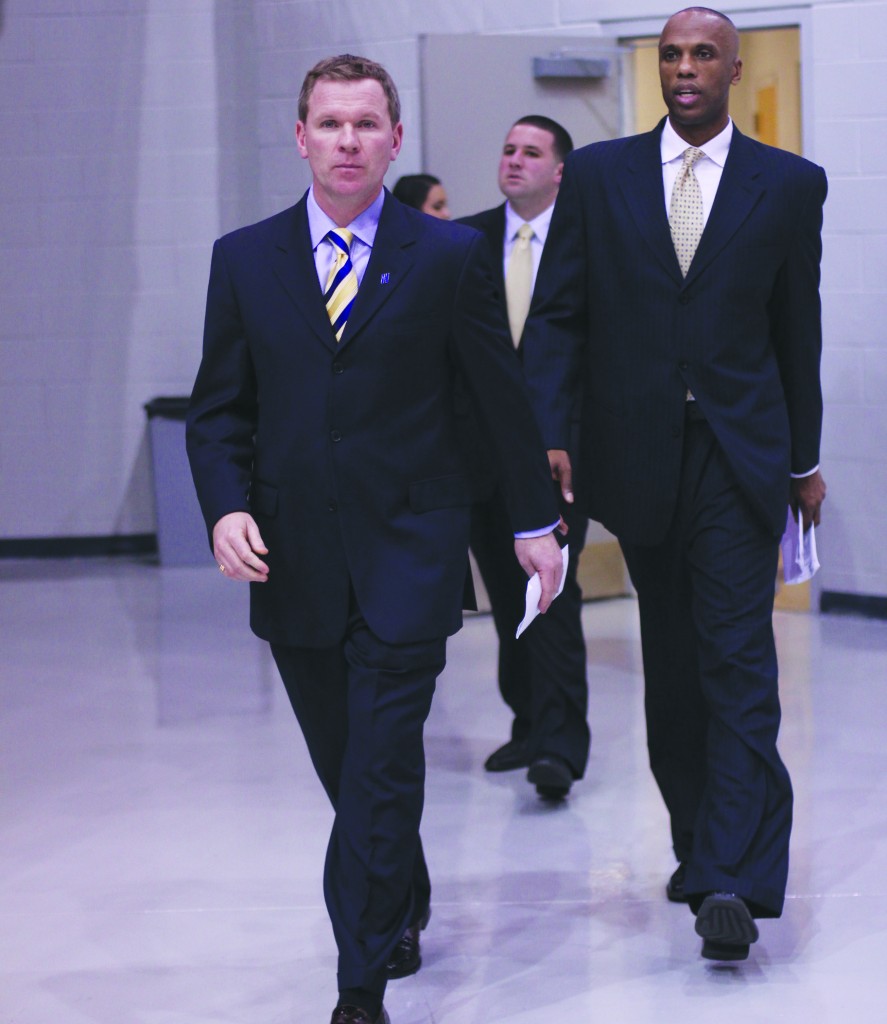 Hofstra head coach Mo Cassara (left) was fired by the University on Friday morning after three seasons.