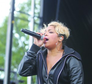  Photo Courtesy of University Relations.  T-Boz of TLC performs during Fall Fest.