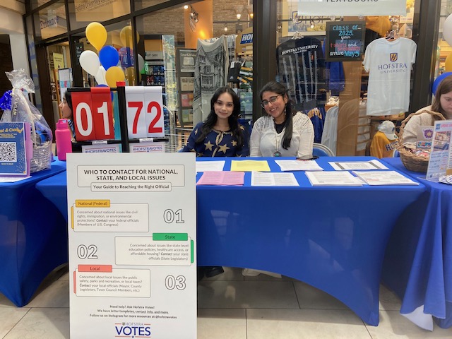 Hofstra Votes tables to educate students in ‘off-off year’